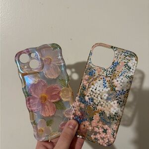 Floral Pattern Phone Case Set - Pink and Multicolor iPhone 15 case Kate spade on